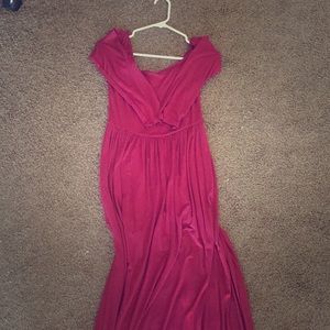 Maternity Off Shoulder Gown for Photo Shoots